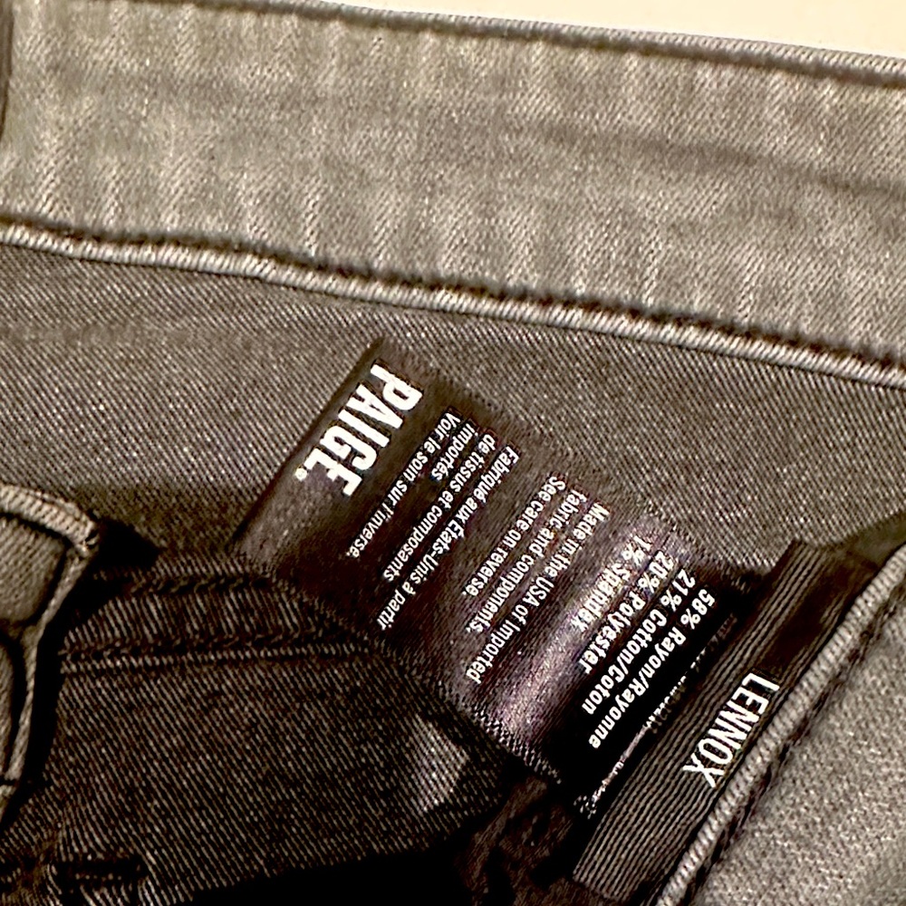 PAIGE Men's Charcoal Slim Jeans